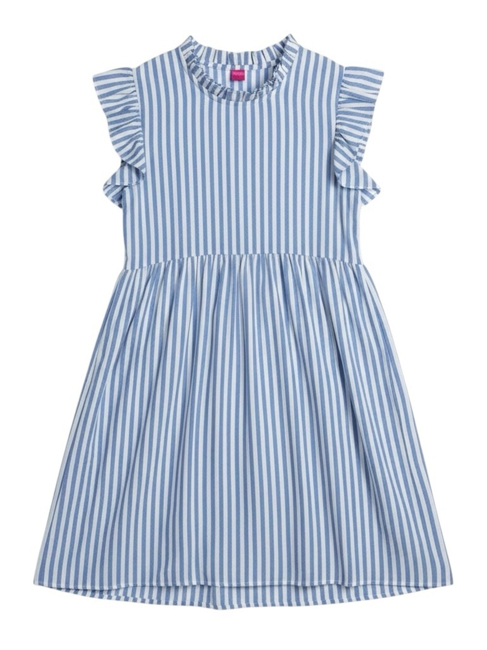 The Tiny Tassel‎ Harleston Dress Cotton Ruffle Coastal Dress Size Large